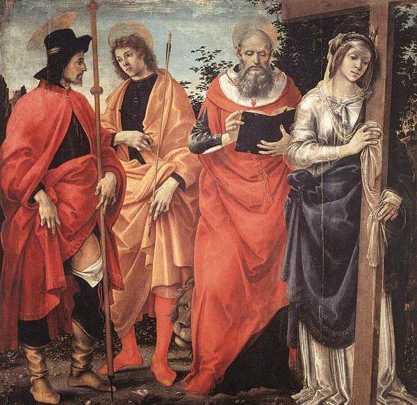 Fra Filippo Lippi Four Saints Altarpiece oil painting image